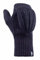 HEAT HOLDERS - Damen Thermo Fingerlose Handschuhe mit Fäustlinge Kappe | Winter Handschuhe mit Plüsch Fleecefutter (Einheitsgröße, Marine)