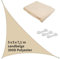 TTL Garden 5x5x7,1m Sonnensegel Dreieck rechtwinklig Sand-beige - Premium Polyester 300D 160g/m² 93% Abschattung - Sonnenschutz & Wetterschutz für Garten, Balkon & Terrasse, mit 3X Schnur 1,5m