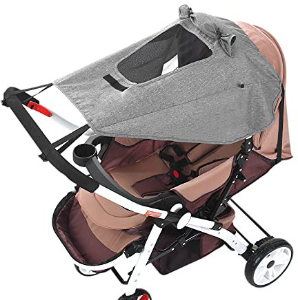 Sonnensegel Universal Kinderwagen Sonnenverdeck UV Schutz Sonnenblende Wasserdicht Sonnendach Babyschale Staubdicht Sonnenschutz Sonnenschirm mit Schattenflügel Schlummerverdeck Sportwagen Buggy