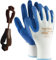 FUZZIO 24 Paar Arbeitshandschuhe Herren Gr 10, Mechaniker Handschuhe Weiß, Gartenhandschuhe Herren, Arbeitshandschuhe Damen, Montagehandschuhe, Latex Beschichtung mit Handschuhclip