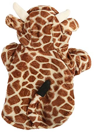 Winter-Hundejacke, Hundebekleidung für kaltes Wetter, süßes Giraffen-Design, warmer Welpen-Hoodie, Wintermäntel, Haustierkleidung für Hunde und Katzen(XS)