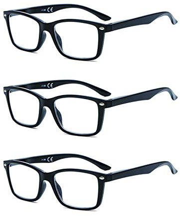 Suertree Lesebrille Feder Scharnier 3 Pack Sehhilfe Augenoptik Brille Lesehilfe für Damen Herren 1.25X BM151