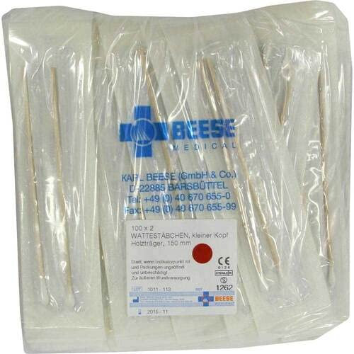 WATTETRÄGER 15 cm steril kleiner Kopf 100X2 St