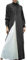 Muslimisches Frauen Hemdkleid Casual Plissee Einreihig Langes Kleid Open Abaya Türkei Herbst Islam, 01 black, Einheitsgröße