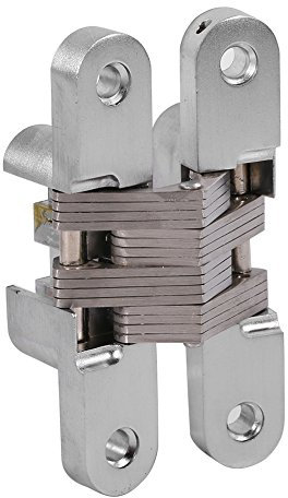 Tbest 180 Degree Concealed Folding Hinges, Zinc Alloy Door Cross Invisible Hinges Hidden Hinges, Soss Hinges Hidden Door Hinges Concealed Hinges (94mm)