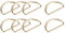 sourcing map 20 Stück Metall D Ringe Schnalle 40mm(1.57) 2.6mm Dicke Geschweißte D-Ringe Schnalle für Gurtband Nähen Kleidung Bänder Taschen Gürtel DIY Zubehör Goldton