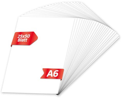 Primus Print Notizblöcke - 25er Set - A6 blanco- 80g Papier - Schreibblock, im Set erhältlich (25, blanco)