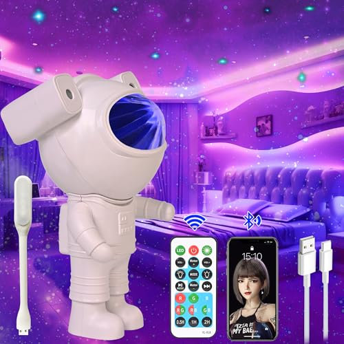 Astronauta Proiettore Stelle Soffitto Luna Bambini Cielo Galaxy Lampada Planetario Galassia Nova Star Projector Aurora Boreale Luci Adulti Pianeti Astrolyte Astrolite led Spaziale + Luce Notturna USB