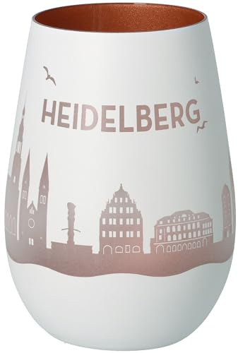 Goodtimes Windlicht Heidelberg Skyline (Weiß & Bronze)