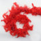 PEKNUX 2 M Truthahnfeder-Tops, Federstreifen, Bühnenkostüm, Rock, DIY-Dekoration, 40 G, Feuer-Tops, Rot
