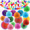 Papier Pompoms Dekoration, 47-Teiliges Fiesta Papierfächer Set für Hochzeit, Geburtstag, Graduierung, Weihnachten, Karneval - Bunt