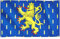 Runesol Bandera de Franco Condado, 91x152cm, 3ft x 5ft, 4 Ojales, Ojal en Cada Esquina, Banderas Premium, León Rampante Coronado, Franco Condado de Borgoña, Interior, Exterior, Colores Vivos
