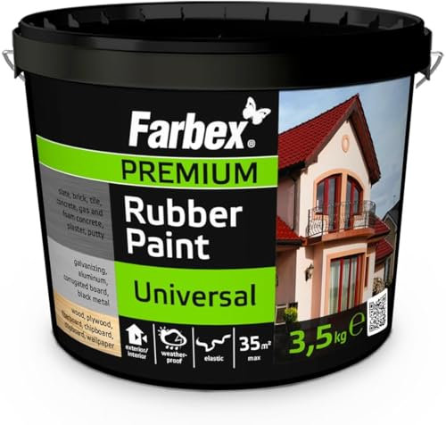 FARBEX Universale Gris Rapide 3,5kg - Peinture caoutchouc étanche - Brun