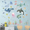 Amimagen Wandtattoos Unter dem Meer Wandaufkleber - Marine Thema Hai Wal Fisch Meeresschildkröte Ozean Wandabziehbilder - Badezimmer Baby Kinderzimmer Kindertagesstätte Wanddeko