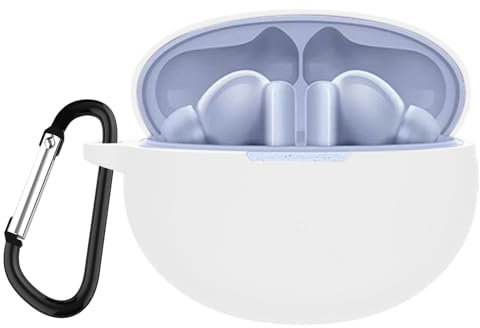 KANOYO Silikon Hülle für Huawei Freebuds 5i Hülle Kopfhörer Case und Schutzhülle Kompatibel Huawei Freebuds 5i Silikon Cover - Weiß