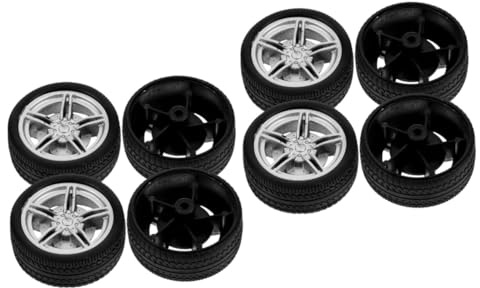 TOYANDONA 8 STK Gummiräder handwerkzeug Gummi-Autoreifen DIY-Spielzeug Gummi Reifen Spielzeugrad Spielzeug für Kinder Kinderspielzeug Automodelle Räder für Handwerk Ersatzräder für Autos