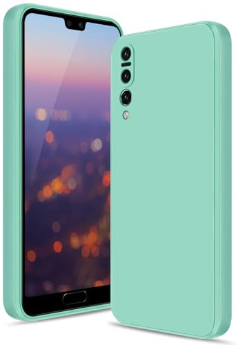 Btstring Coque pour Huawei P20 Pro Case, Silicone Étui Souple avec Protection de Caméra, Cover Mince Antichoc avec Microfibre Douce Anti-Rayures, Vert Menthe