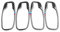 Interieurleisten 4 teile/satz Kohlefaser Auto Innen Türgriff Abdeckung Dekoration Aufkleber Passende Verwendung for BMW E60 5 Serie 2005-2010 Auto Tuning Zubehör Interieur Dekor Carbon(1)