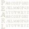 Windspeed 52PCS Pearl Iron On Letters, Self Adhesive Rhinestone Letters Patches A-Z English Pearl Iron Patches Alphabet Glitter Applique for Craft (White)