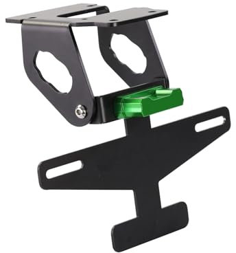 LYBH Motorrad-Kennzeichenhalter Hinten, Klappbare Halterung Mit Blinkerzubehör Für Kawasaki Z900 Z 900 2017-2023 Kennzeichenhalterung(GRÜN)