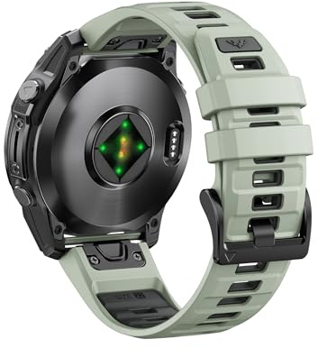 ANBEST Correa para Garmin Fenix 6 Pro/7/8 47mm, Correa Silicona 22mm Quick-fit para Fenix 6/7 Pro/5/5 Plus/Instinct 2X/Descent MK 3 51mm/2/2i