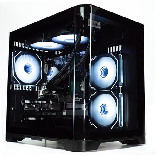 ionz Gaming PC - Desktop Computer | Intel i5-12400F | Nvidia RTX 4060 | 16GB RGB RAM | 1TB NVMe SSD - Air Cooler | 500W 80+ PSU - WIFI | Windows 11 | (Flow M, Black)