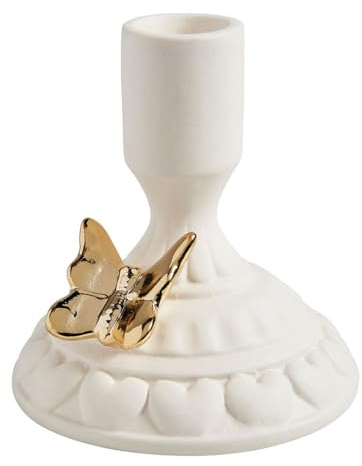 Bougeoir sur Pied Papillon en céramique