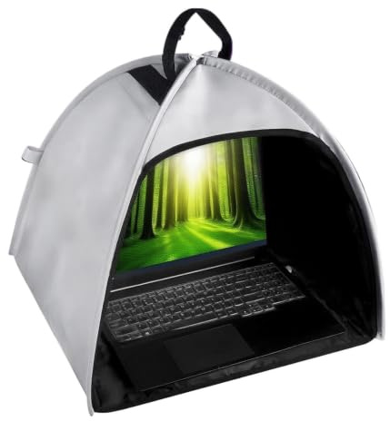 Outdoor Laptop Sun Shade | Laptop Tent for Working Outside - Portable Computer Sunshade Hood Privacy Shield Cover for Working Outdoor Travel Meeting Business Trips Learning