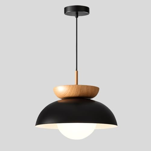 MUMENG Pendant Light Flowerbud, Black Pendant Lights Kitchen Island, Modern Hanging Light Fixture for Bedroom, Dining Hall, Entryway, Bathroom, with Bulb, 3 Color Temperatures Adjustable