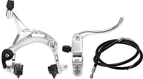 UMDHAIYI Set freno pinza anteriore o posteriore, per bicicletta, con maniglia e cavo del freno, diametro 22 mm, cavo anteriore 21 pollici/29 pollici, cavo posteriore 61 pollici/68