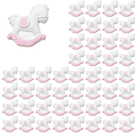 Dorunova Gessetti per Bomboniere Nascita e Battesimo - Gessetti Profumati Decorativi Fai da Te per Sacchetti, Decorazioni Nascita Bimbo e Bimba 48 Pieces (Stile 14)