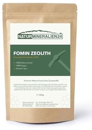 Fomin 2000g Zeolith Pulver Klinoptilolith 95% ultrafein aktivierte hohe Wirkung 6µm
