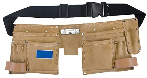 Dapetz ® Tool Belt Pouch Apron,Oxford Waterproof Professional Tools Belt Bag with 11 Tool Pockets,Multi-Funtion Storage Organiser with Adjustable Belt for DIY Electricians Carpenters Joiner Builders