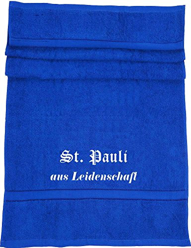 ShirtShop-Saar St. Pauli aus Leidenschaft; Städte Badetuch, Royalblau