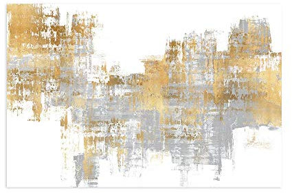 DìMò Art Druck auf Papier (Poster) Wise Alex Dynamic Gold on Grey I Größe 120 x 80 cm