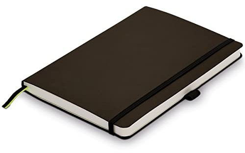 LAMY paper Softcover A6 Notizbuch 810 – Format DIN A6 (102 x 144 mm) in schwarz mit Lamy-Lineatur, 192 Seiten und elastischem Verschlussband