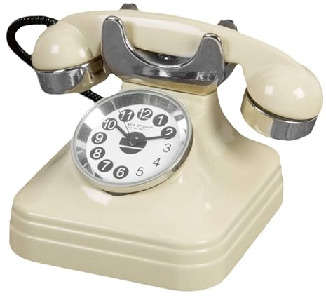 WILLIAM WIDDOP Miniature Clock - Cream Telephone