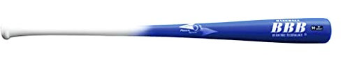 BamBooBat von Pinnacle Sports Equipment INC. Baseballschläger für Erwachsene, geschröpftes Ende, lang, Bambus, weißer Griff/Royal Barrel, 83,8 cm