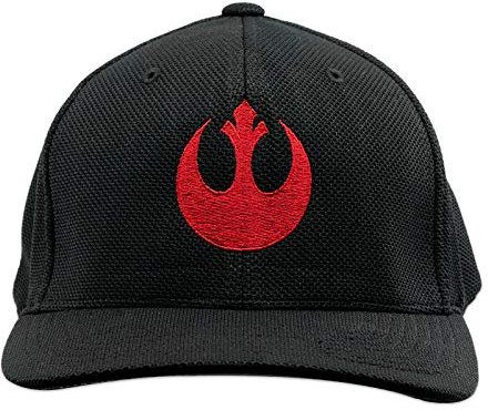 SW Rebel Alliance Embroidered Flexfit Adult Cool & Dry Sport Cap Hat - [Black][L/XL]