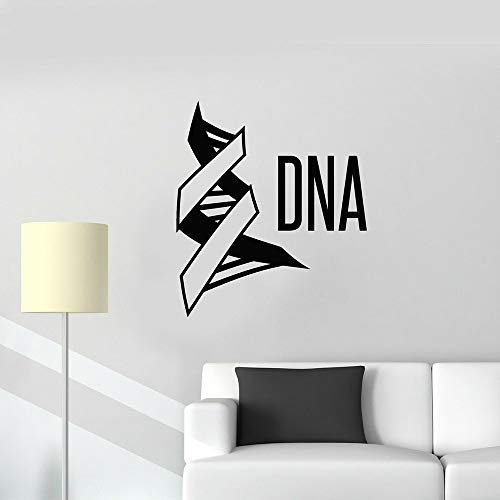 NSRJDSYT DNA-Molekül Wandaufkleber Wissenschaft Genealogie Biologie Brief Vinyl Wandtattoo für Kinder Schlafzimmer Schule Dekoration Poster 64x57cm