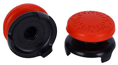ASHATA 2Pcs Thumb Grip Thumbstick pour PS5, 3D Texture Thumbstick Soft Silicone Cover Grip Stick Joystick Controller Gamepad Key Cap pour PS5(Rouge)