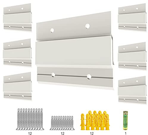 Z-Clamps, Used to Hang French Splint Picture Hanger Hardware kit, Wall Bracket Interlocking Wall Bracket Hardware kit, Used to Hang Mirrors, Panels, Shelves, headboards, Art Frames. (4 6Pairs)