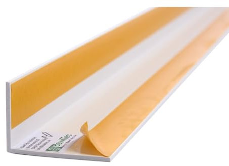 BawiTec Kunststoff Winkelprofil,Schenkel 50x10 mm,Länge 200cm,selbstklebend,Farbe weiß,Kunststoffwinkel,Klebeband,Fensterleiste,Profil Winkel,Bauprofil,Fensterwinkel,Breite 50mm 10mm