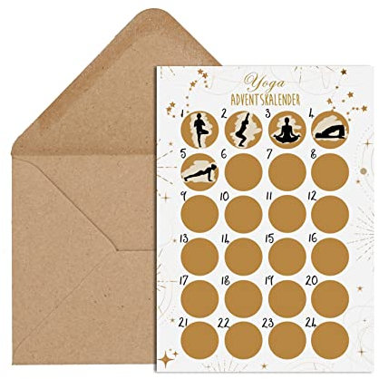Nastami Postkarte zum RUBBELN Adventskalender zum RUBBELN (YOGA hell)