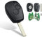 AULESSE Coque de Clé Télécommande de 2 Boutons 433MHz PCF7947 Puce Télécommande à Distance de Voiture Compatible avec Ren-Ault Kangoo II Clio III Duster Modus Twingo Dacia Logan