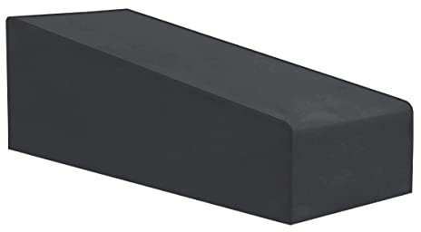 Premium Abdeckplane Liegestuhl T 210 x B 80 x HV 45 x HH 75 cm Holzbank Gartenmöbel Gartentisch Hülle Abdeckung Haube Schutzhülle Abdeckhaube 900 D, 500 g/m², 6.000 mm Wasserbeständigkeit Schwarz