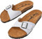 Pepe Jeans Sandales Plates à Simple Bride Et Grosse Boucle Bio M Single Champion Blanc Ref: PMS90111-800 Taille 40 EU