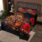 3D Leopard Tagesdecke Jungen Mädchen Rot Rose Bettüberwurf 240x260cm Kinder Dekorative Safari Gepard Drucken Steppdecke Daunendecke Wildes Tier Thema Decke Steppdecke Luxus 3St