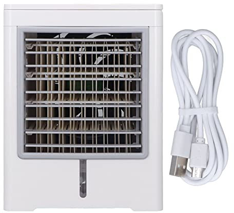Kühler Lüfter, 3 Wind Geschwindigkeit Ventilatoren, Die Kalte Luft Blasen, Zeitbarer Eis Lüfter Luft Kühler Mini-Klimaanlage Mit Touch-Taste, 470ml Kapazität