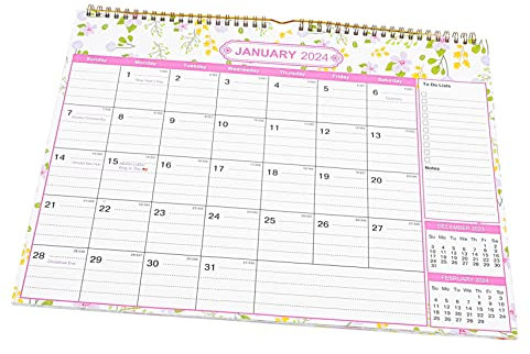 MAGICLULU Wandkalender Monatskalender zum Aufhängen für Termine Planung im Haus oder Büro mit Platz für Ziele und To- Countdown-kalender für Englischen Kalendern